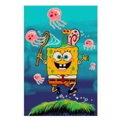 فرش عروسکی طرح باب اسفنجی کد 335