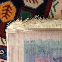 گبه ماشینی مینیاتور کاشان 400 شانه طرح باستان کرم کد 179