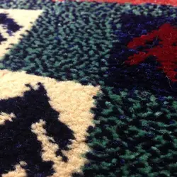 گبه ماشینی مینیاتور کاشان 400 شانه طرح زنبق کرم کد 163