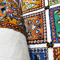 گبه ماشینی مینیاتور کاشان 400 شانه طرح تینا کد 461
