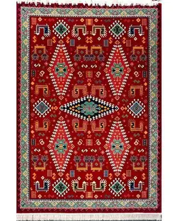 گبه ماشینی مینیاتور کاشان 400 شانه طرح سروش لاکی کد 174