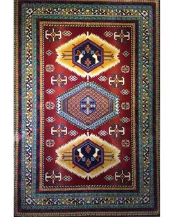 گبه ماشینی مینیاتور کاشان 400 شانه طرح شکوه لاکی کد 169