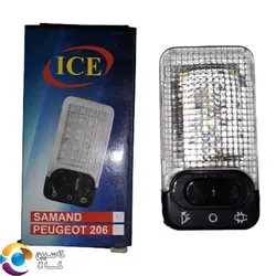 چراغ سقف 206 و سمند ice - چراغ اس ام دی سقف خودرو ایس مناسب برای پژو 206 و سمند
