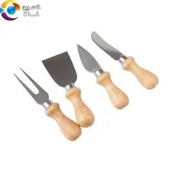 ست کارد پنیر و کره خوری دسته چوبی کد065 - ست کارد پنیر و کره خوری - کاسپین کالا