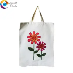 ساک دستى پارچه اى طرح گل - ساک خرید پارچه‌ای دست دوز طرح گل - کاسپین کالا