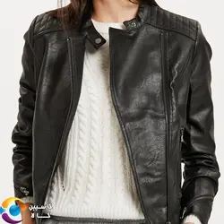 کاپشن چرم اسپرت LCW مدل 8WH980Z8 - کاپشن زنانه چرم ال سی وایکیکی - کاسپین کالا