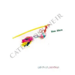 چوب بازی گربه همراه باتوپ وپر