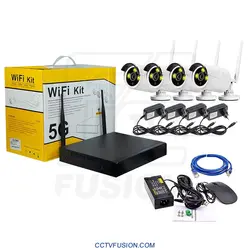 پکیج دوربین مداربسته 4کانال بیسیم (WiFi Kit 5G)