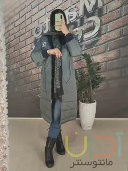 کاپشن زنانه بلند بادی کد 842 - مانتوسنتر