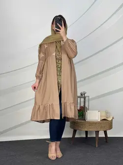 مانتو زنانه مجلسی خامه دوزی کد 1326 - مانتوسنتر