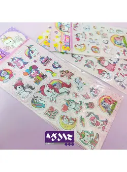 استیکر برجسته طرح یونیکورن