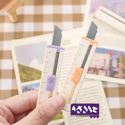 مینی کاتر خط کش دار پاستلی | جمع و جور با تیغه تیز - چالکو