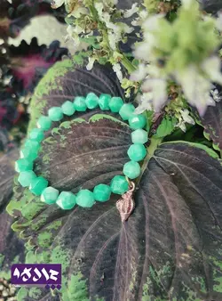 دستبند سبز تراش دار