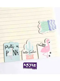 بوک مارک طرح فلامینگو و کاکتوس