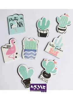 بوک مارک طرح فلامینگو و کاکتوس