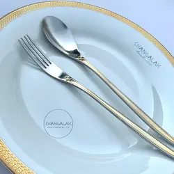سرویس قاشق چنگال ورسا نیمه طلایی مات - چنگالک