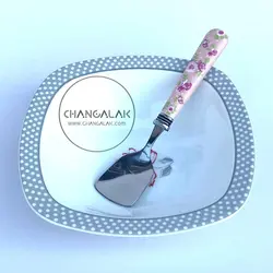قاشق بستنی گل دار مدل Marlin - چنگالک