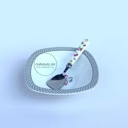 قاشق بستنی گل دار مدل Larry - چنگالک