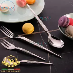 سرویس قاشق چنگال براق پالرمو طرح تاپیتو - چنگالک