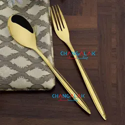سرویس قاشق چنگال طلایی پالرمو طرح مسینا - چنگالک