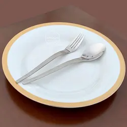 سرویس قاشق چنگال پالرمو مات و براق طرح ویچنزا - چنگالک