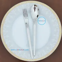 سرویس قاشق چنگال ماتُ براق رزنتال طرح زیگن - چنگالک