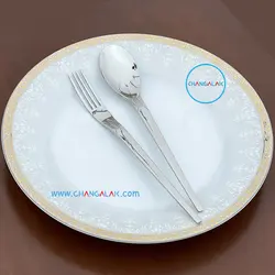 سرویس قاشق چنگال ماتُ براق رزنتال طرح زیگن - چنگالک