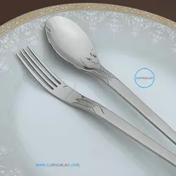 سرویس قاشق چنگال ماتُ براق رزنتال طرح زیگن - چنگالک