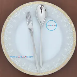سرویس قاشق چنگال ماتُ براق رزنتال طرح میرس - چنگالک