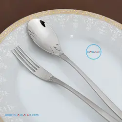 سرویس قاشق چنگال ماتُ براق رزنتال طرح میرس - چنگالک