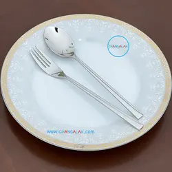 سرویس قاشق چنگال ماتُ براق رزنتال طرح ارلانگن - چنگالک