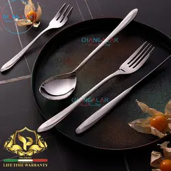 سرویس قاشق چنگال ماتُ براق پالرمو طرح کوبورگ - چنگالک