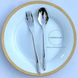 سرویس قاشق چنگال ماتُ براق پالرمو طرح کوبورگ - چنگالک