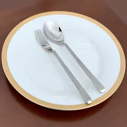سرویس قاشق چنگال ماتُ براق ورسا طرح موندرکویین - چنگالک