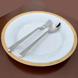 سرویس قاشق چنگال ماتُ براق ورسا طرح موندرکویین - چنگالک