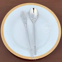 سرویس قاشق چنگال ورسا کامل براق طرح نویبورگ - چنگالک