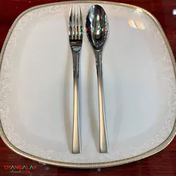 سرویس قاشق چنگال نیکولاس مات و براق طرح سورنتو فلاور - چنگالک