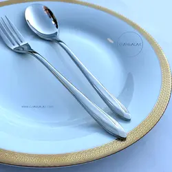 ست رومیزی قاشق چنگال پالرمو ماتُ براق طرح کوبورگ - چنگالک
