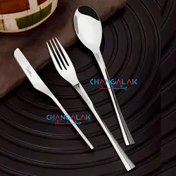 سرویس قاشق چنگال پالرمو براق طرح تورینو - چنگالک