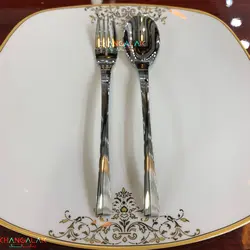 سرویس قاشق چنگال پالرمو براق طرح تورینو - چنگالک