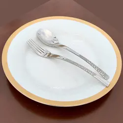 سرویس قاشق چنگال نیکولاس مات و براق طرح فرارا - چنگالک