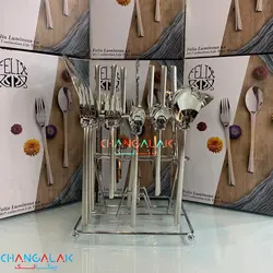ست رومیزی قاشق چنگال فیلیکس مات و براق طرح هالاین - چنگالک