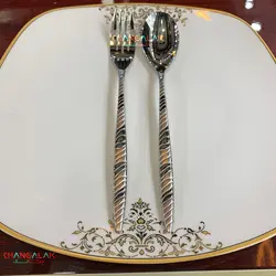 سرویس قاشق چنگال اشمیتز مات و براق طرح آخن - چنگالک