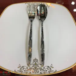 سرویس قاشق چنگال پالرمو براق طرح مسینا - چنگالک