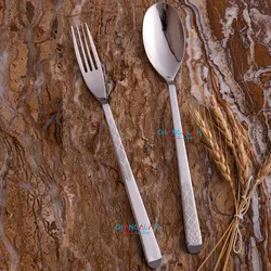 سرویس قاشق چنگال لیزری ورسا کامل مات طرح موندرکینگن - چنگالک