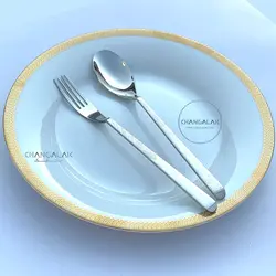 سرویس قاشق چنگال لیزری ورسا کامل مات طرح موندرکینگن - چنگالک