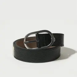 کمربند چرم زنانه مشکی مدل wiki-II