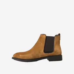 نیم بوت چرم مردانه عسلی مدل sh004