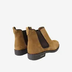 نیم بوت چرم مردانه عسلی مدل sh004