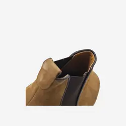 نیم بوت چرم مردانه عسلی مدل sh004